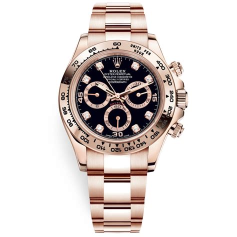 gold rolex black dial|rolex cosmograph daytona everose gold.